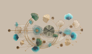 Bumper Sale Metallic half moon designer wall clock (48 x 25 Inches)