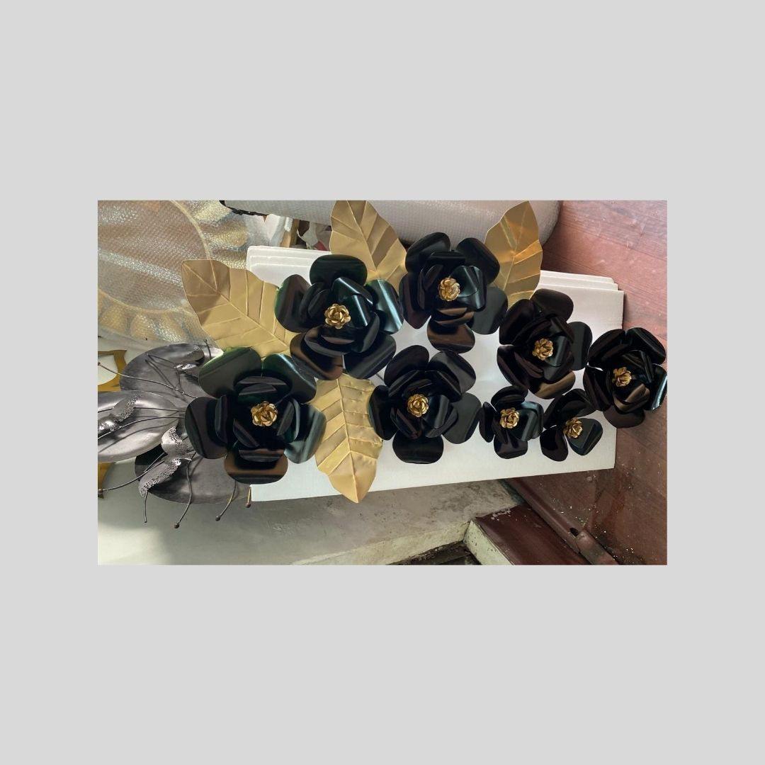 Dark Green Rose Wall Art (45 x 26 Inches)