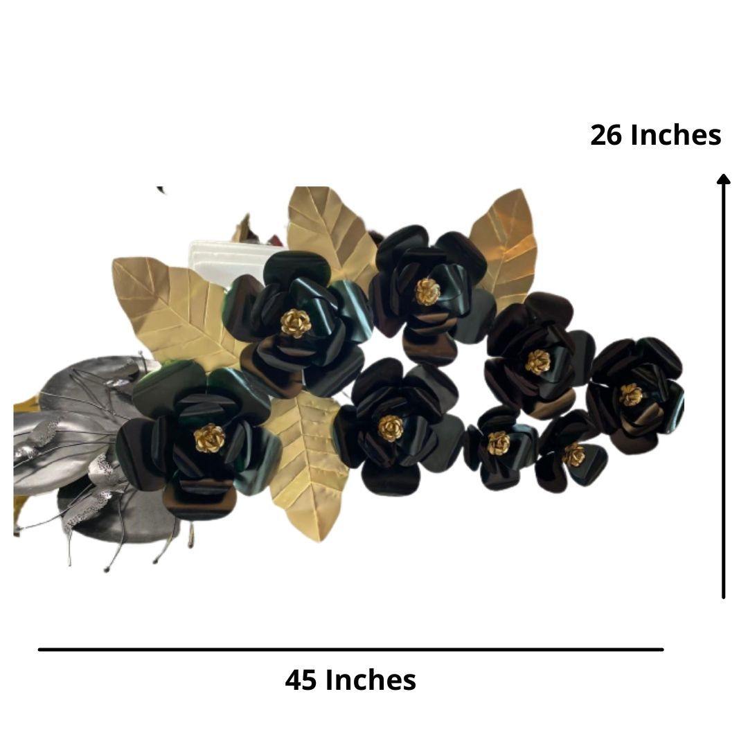 Dark Green Rose Wall Art (45 x 26 Inches)