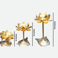 Thumbnail for Designer Lotus Stand Set (10, 8, 6 Inches)