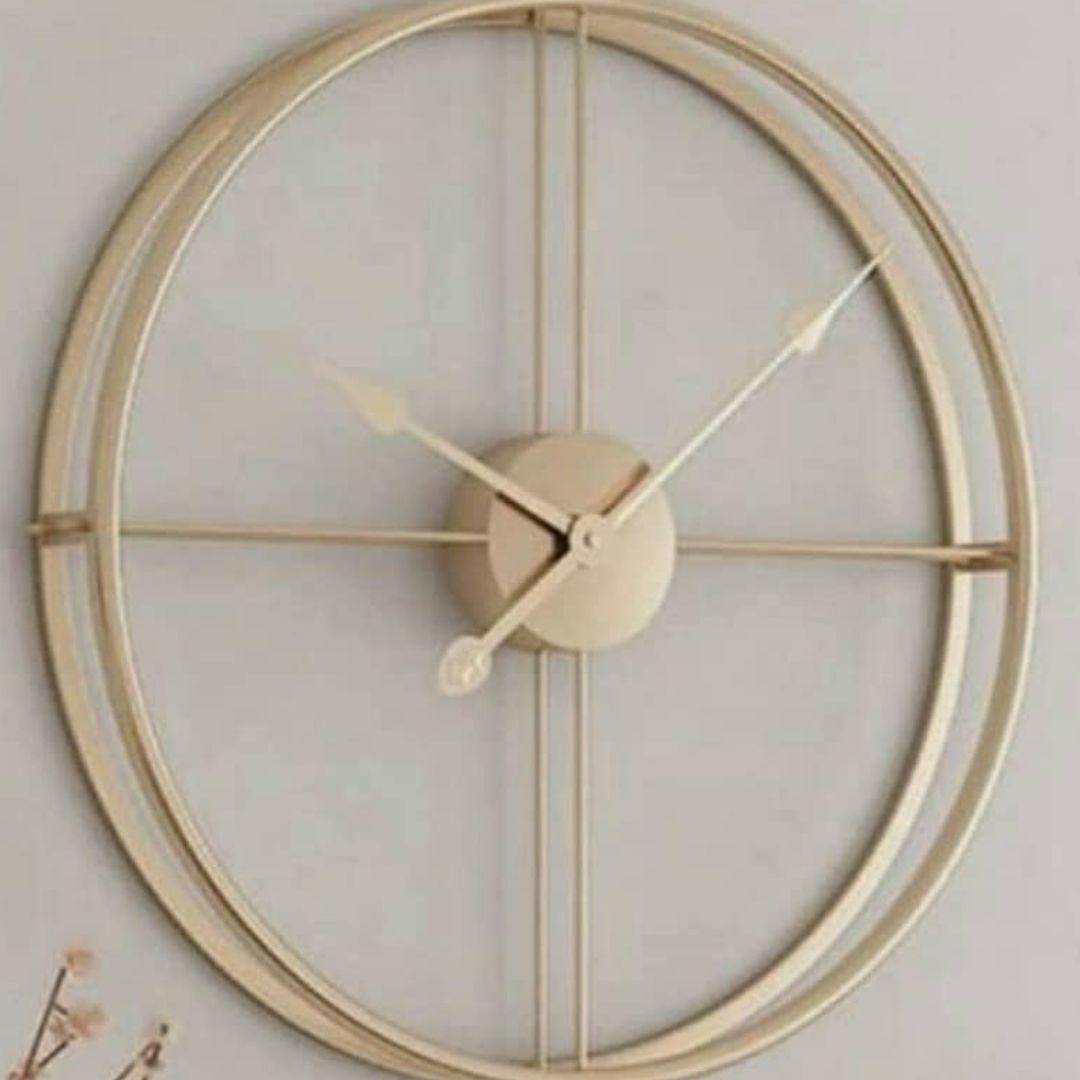 Designer metallic Double Ring Wall Clock (Dia 24 Inches)
