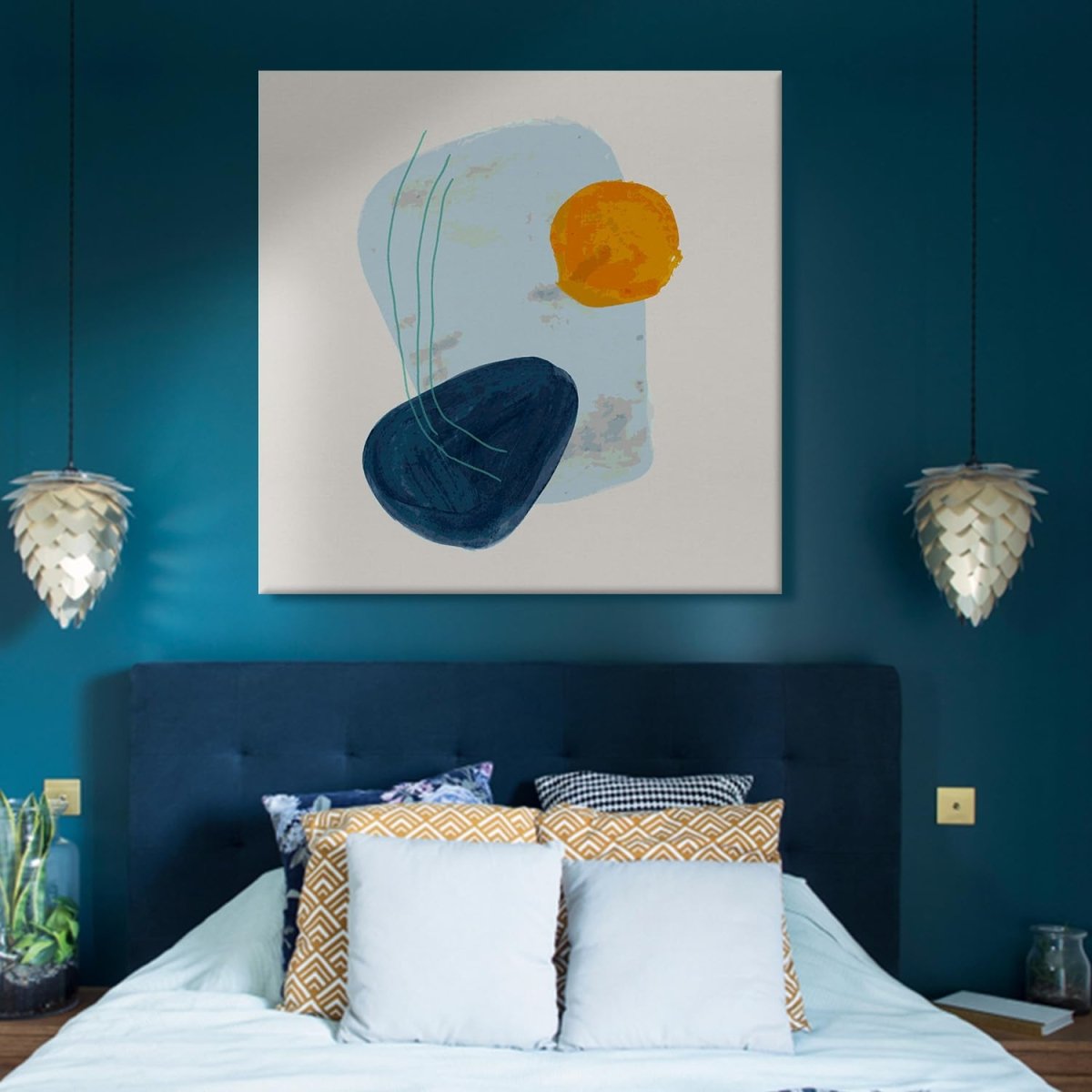 Divided Light Canvas Wall Painting (36 x 36 Inches)