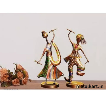 Elegant Traditional Gujrati Dandiya Couple Table décor (08*04*14 Inches)
