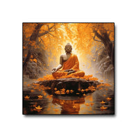 Thumbnail for Enlightened Buddha Canvas Painting For Living Room (36 x 36 Inches )