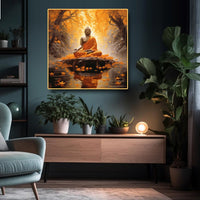 Thumbnail for Enlightened Buddha Canvas Painting For Living Room (36 x 36 Inches )