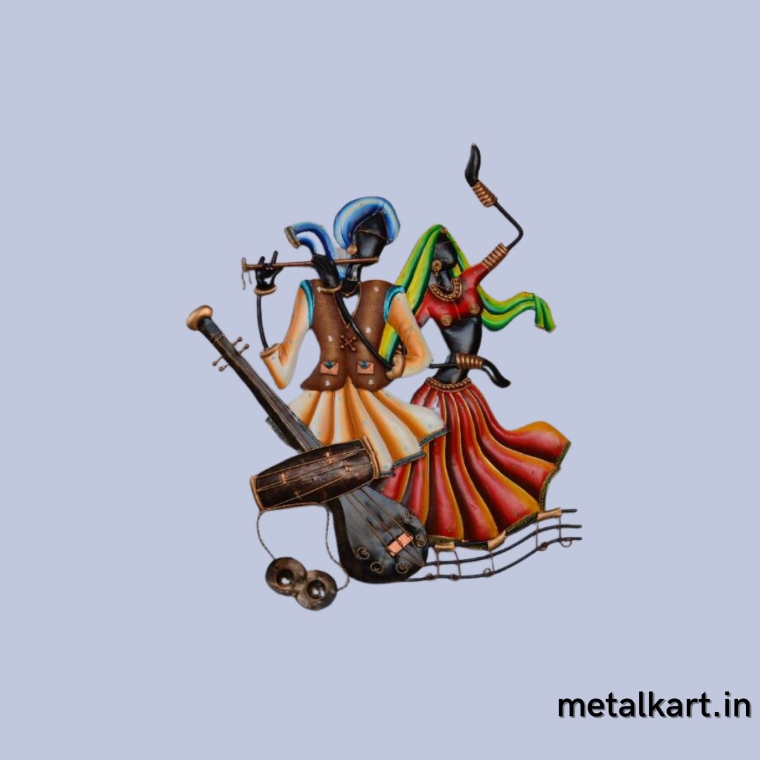Folk Musicians Metallic Wall Art (24 x 20 Inches)