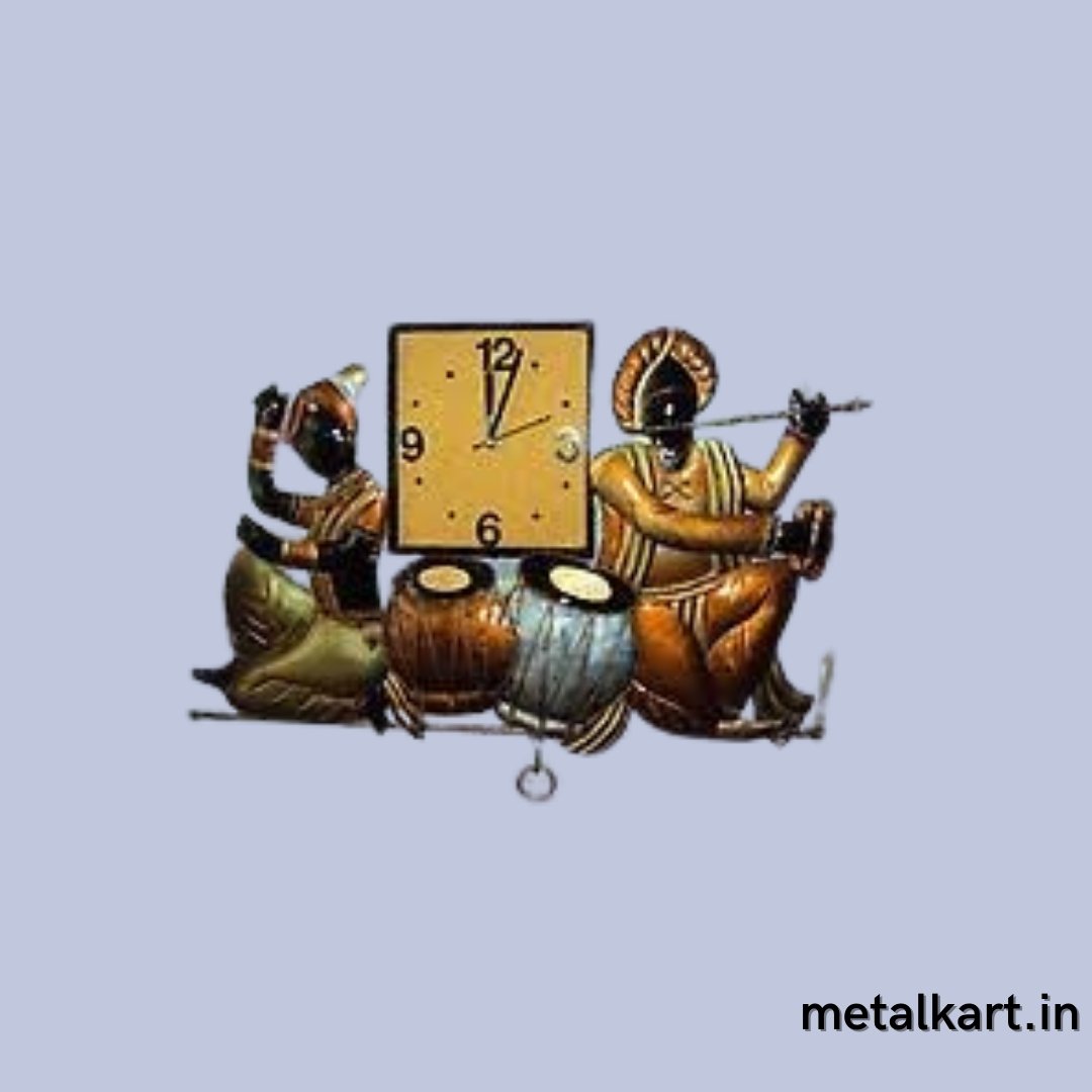 Geet Nritya Vadya Wall Clock (20 x 16 Inches)