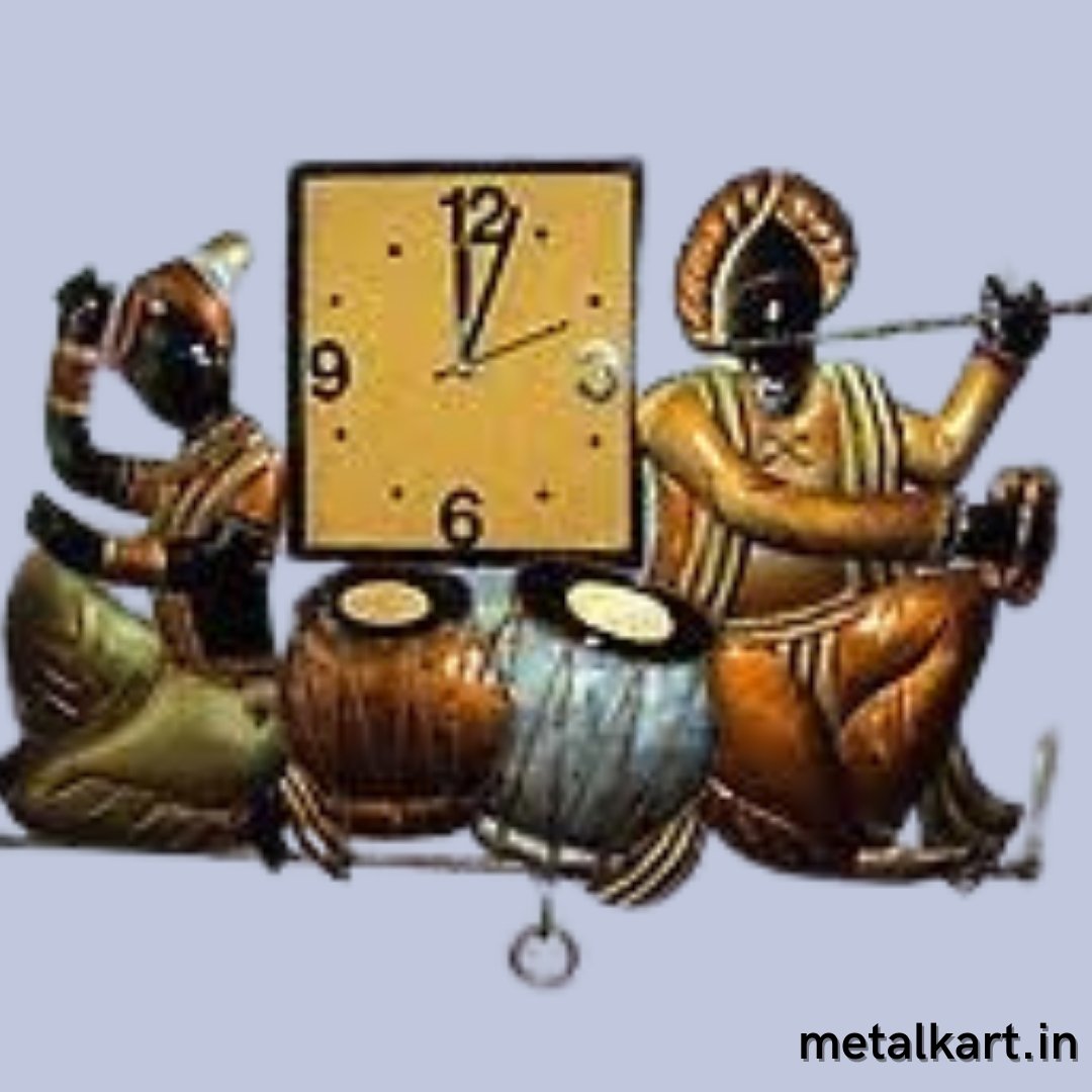 Geet Nritya Vadya Wall Clock (20 x 16 Inches)