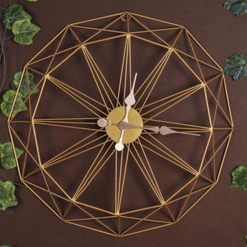 Geometrical design metallic wall clock (Dia 24 Inches)