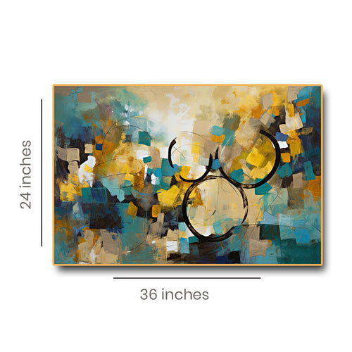 Geometrically Inspired canvas wall design (36 x 24 Inches)