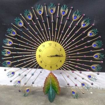 Golden dial Peacock clock (Dia 30 Inches)