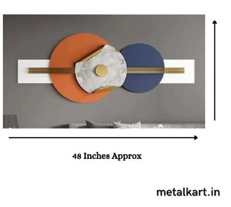Guitar Strings Circles Metallic Wall Hanging (48 x 24 Inches)