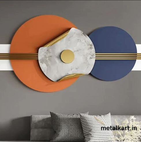Guitar Strings Circles Metallic Wall Hanging (48 x 24 Inches)