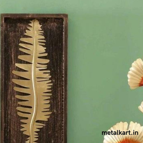Handcrafted Bay Leaf Framed wall decor (20 x 8 Inches)