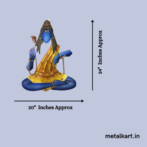 Har Har Shambhu Metallic Wall Art (24 x 20 Inches)