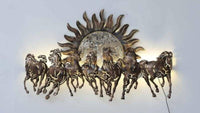 Thumbnail for Iron Painted backlit Sun Horses (42 x 18 Inches Approx)