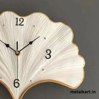 Thumbnail for LIFETIME GINKGO LEAF Wall Clock in WHITE (26.5 x 30 Inches)