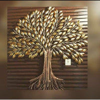 Thumbnail for Metalkart golden leaf wall tree (40 x 40 Inch)