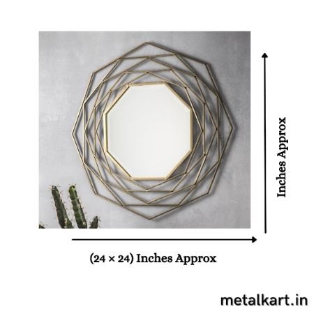 Metalkart Special Aureole Wall Mirror (24 x 24 Inches)