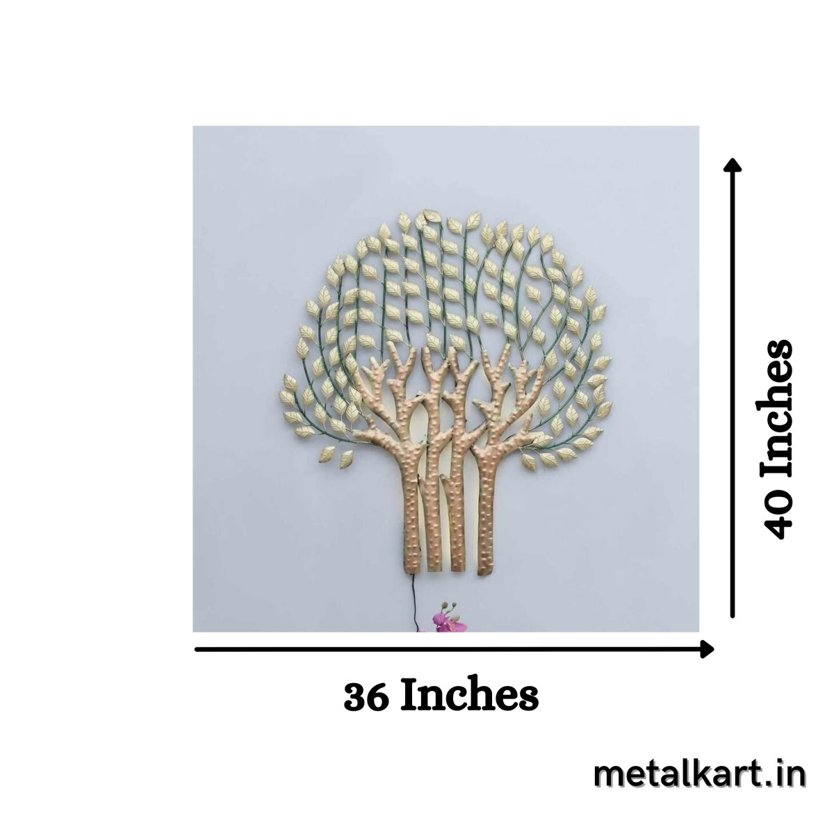 Metalkart Special Backlit Pine Tree (36 x 40 Inches)