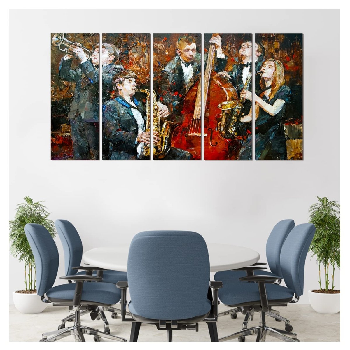 Metalkart Special Band of Maestro Wall Painting (Set of 5)