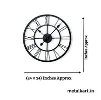 Thumbnail for Metalkart Special Ebon Roman Timepiece Black Finish (24 x 24 Inches)