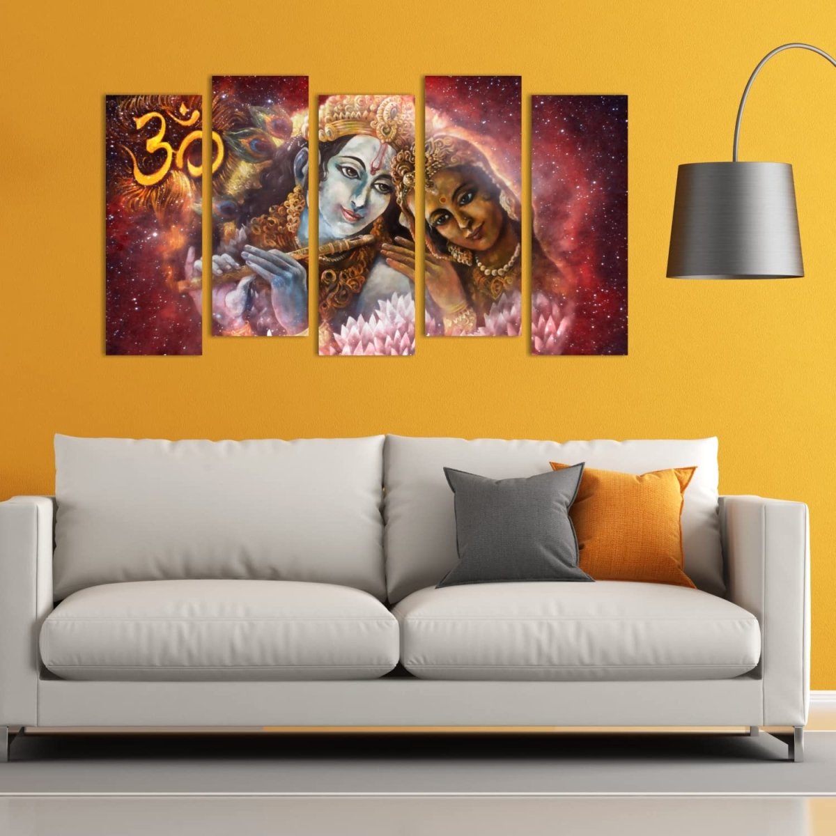 Metalkart Special Five Visions of Divine Love with the Om Wall Painting (Set of 5)