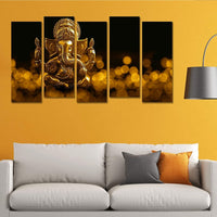 Thumbnail for Metalkart Special Ganesha in the Glimmering Dark: A Pentalogue Wall Painting (Set of 5)