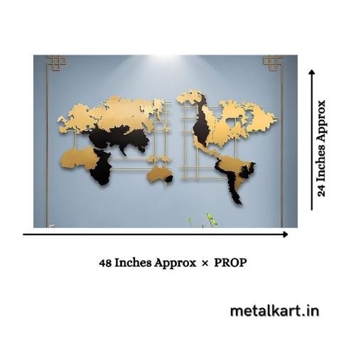 Metalkart special Global Odyssey Wall Décor (48 x 24 Inches)