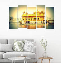 Thumbnail for Metalkart Special Golden Gurudwara Sahib Wall Painting (Set of 5)