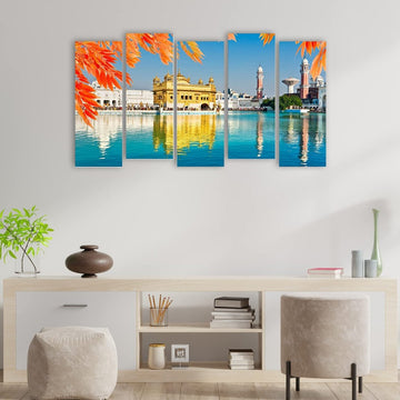 Metalkart Special Panca Amrit Vela Wall Painting (Set of 5)