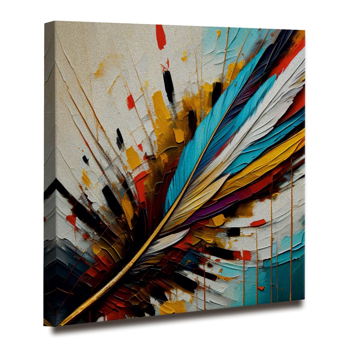 Metalkart Special Phoenix's Echo Wall Painting (36 x 36 Inches)