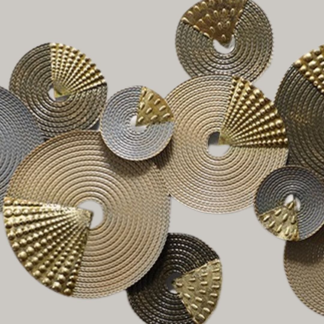 Metalkart Special Pyramid with 13 Circles Wall Art (48 x 24 Inches)