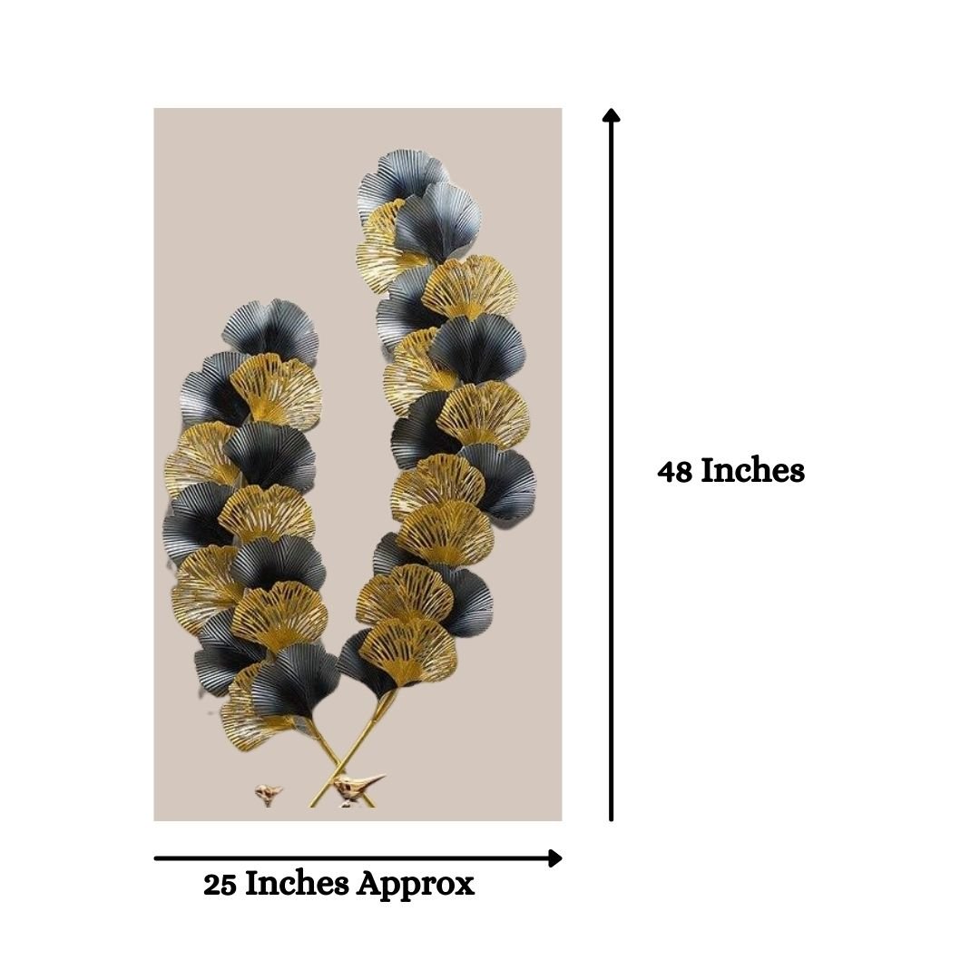 Metalkart Special Spreading Leaves Wall Art (25 x 48 Inches)