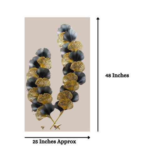 Metalkart Special Spreading Leaves Wall Art (25 x 48 Inches)