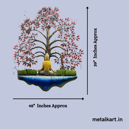 Metalkart special Taruna tree of Buddha (48 x 39 Inches)