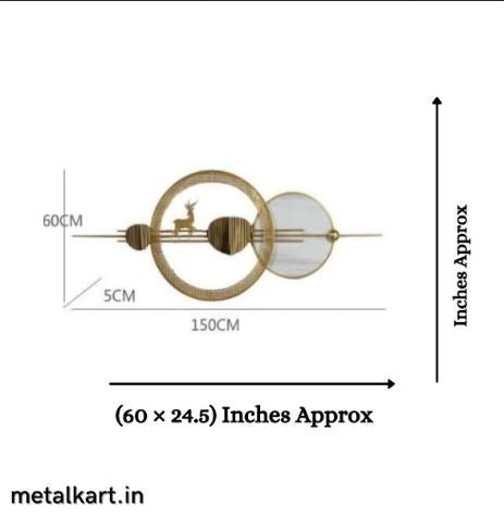 Metalkart Special The Deer at the Crossroads Wall Art (60 x 24.5 Inches)