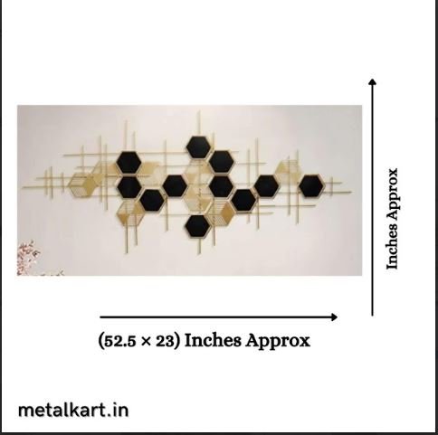 Metalkart Special The Honeycomb Halo Wall Design (52.5 x 23 Inches)