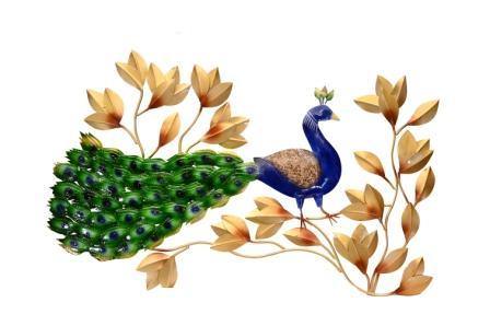 Metalkart Wall Art Mahakaya Mayur (Width 38 Inches)