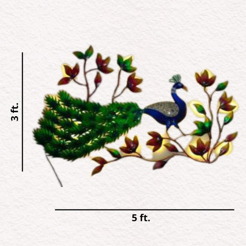 Metalkart Wall Art Mahakaya Mayur (Width 38 Inches)