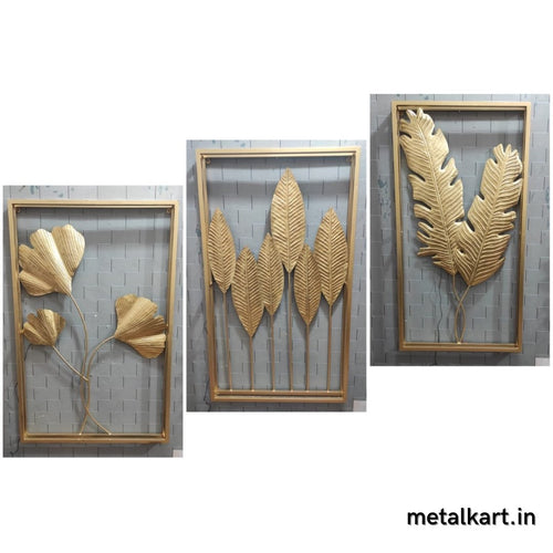 Metallic 5ft. Pannel Set of 3 framed wall art