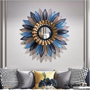 Metallic Blooming Lace Wall Mirror (30 x 30 Inches)