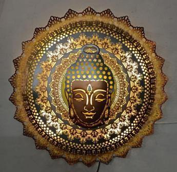 Metallic Buddha Circle (32 * 32 Inches)