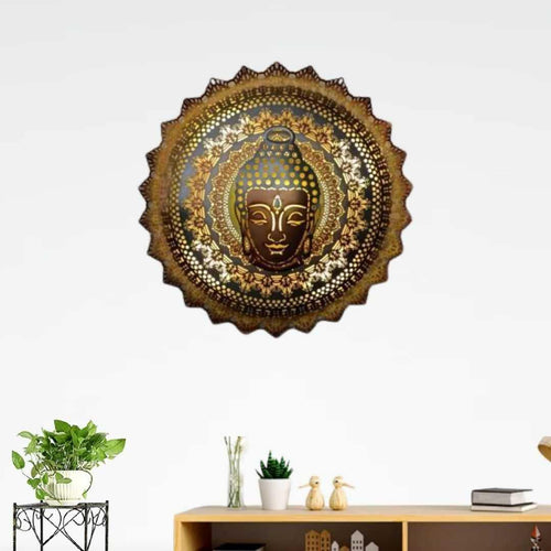 Metallic Buddha Circle (32 * 32 Inches)