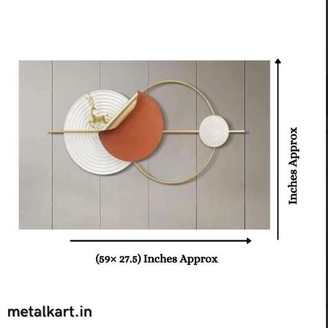 Metallic Celestial Stag Wall Art (59 x 27.5 Inches)