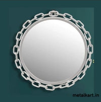 Thumbnail for Metallic Chained Circular mirror (18 x 18 Inches)