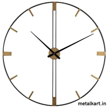 Metallic Circular Bar Timepiece (20 x 20 Inches)
