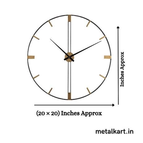 Metallic Circular Bar Timepiece (20 x 20 Inches)