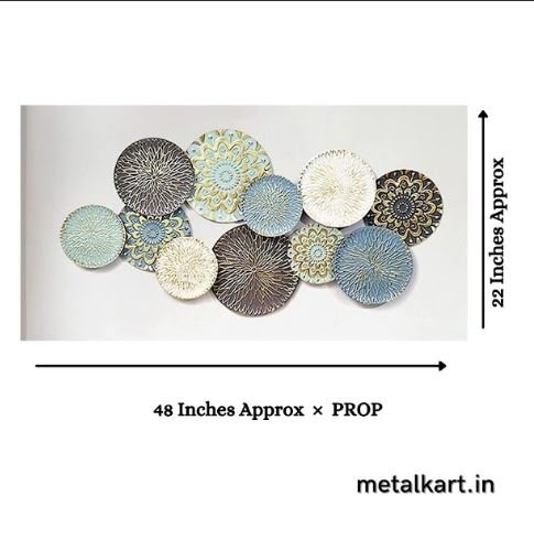 Metallic Circular Rangoli Metallic Wall Decor (48 x 22 Inches )