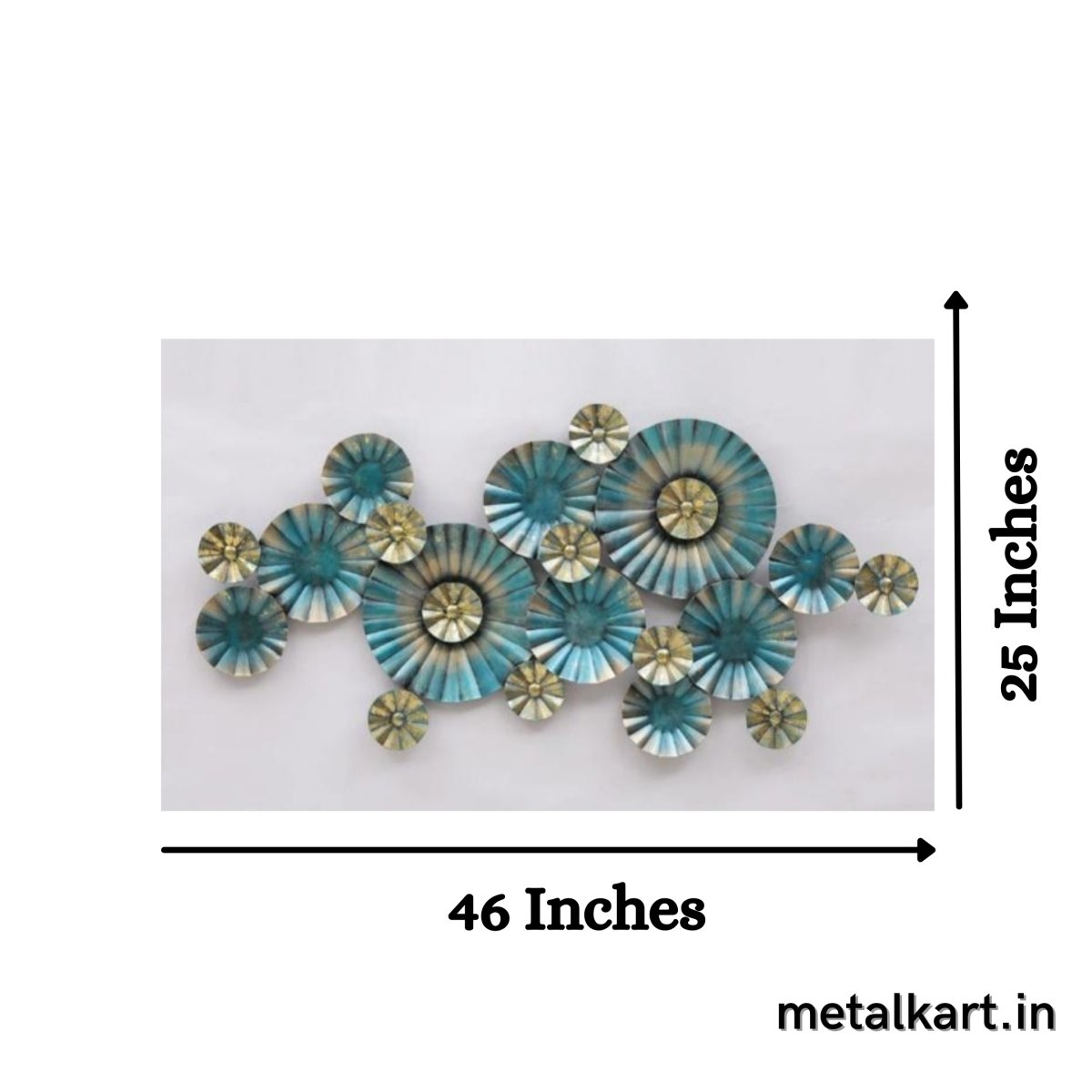 Metallic Close Knitted Circular Wall Plates (46 x 25 Inches)